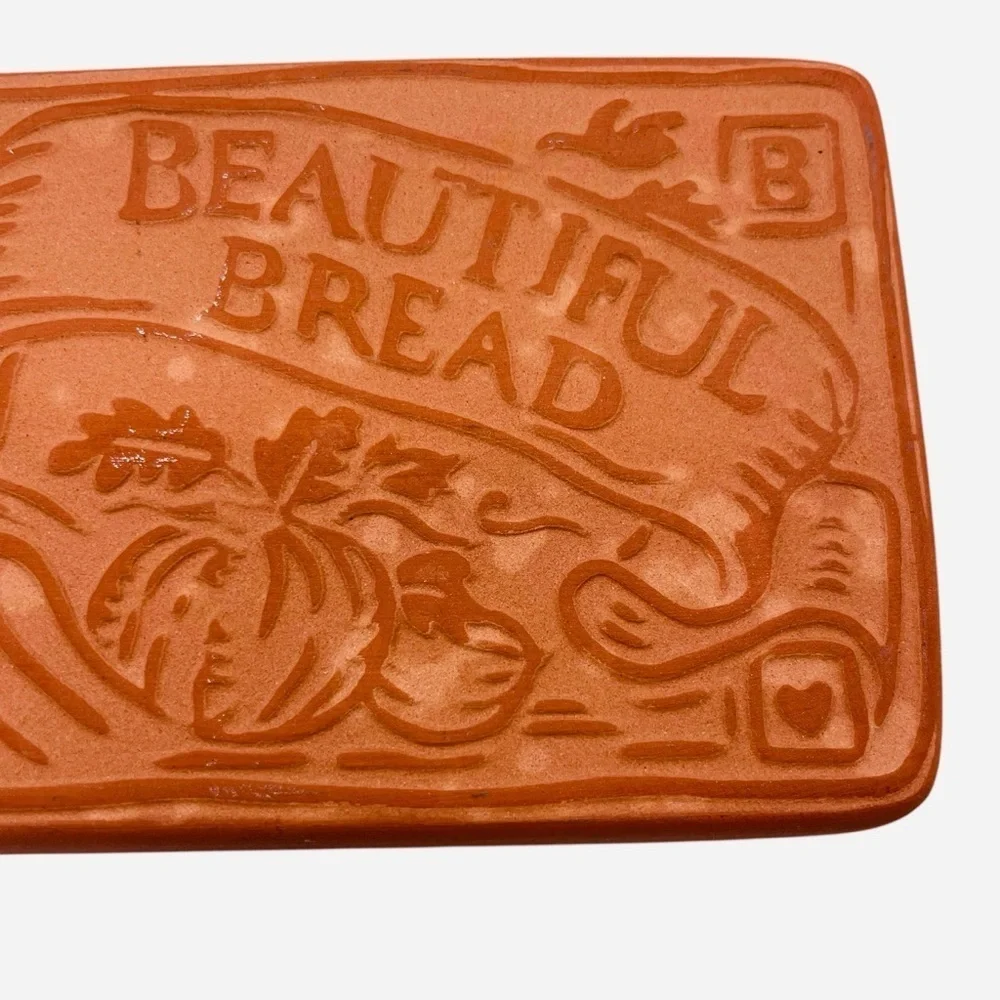 Vtg Hill Design Inc. 1993 Beautiful Bread Terracotta Bread Warmer Embossed Clay